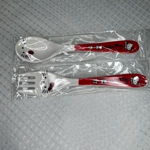 Sanrio Hello Kitty Red and White Fork and Spoon Set